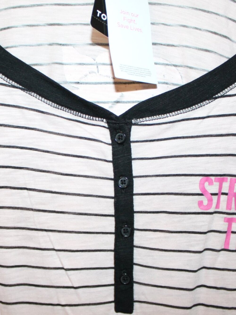 NWT Torrid BCA Stripped Tunic Henley Night gown. NICE Size 5X(28W) - Picture 4 of 7